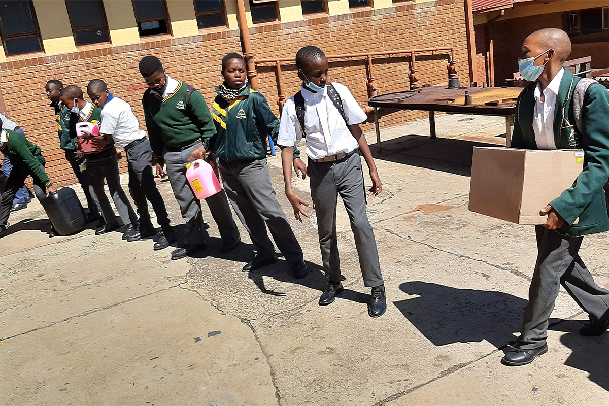 Exxaro, mohlaloga investment donate safety equipment to keep emakhazeni learners safe