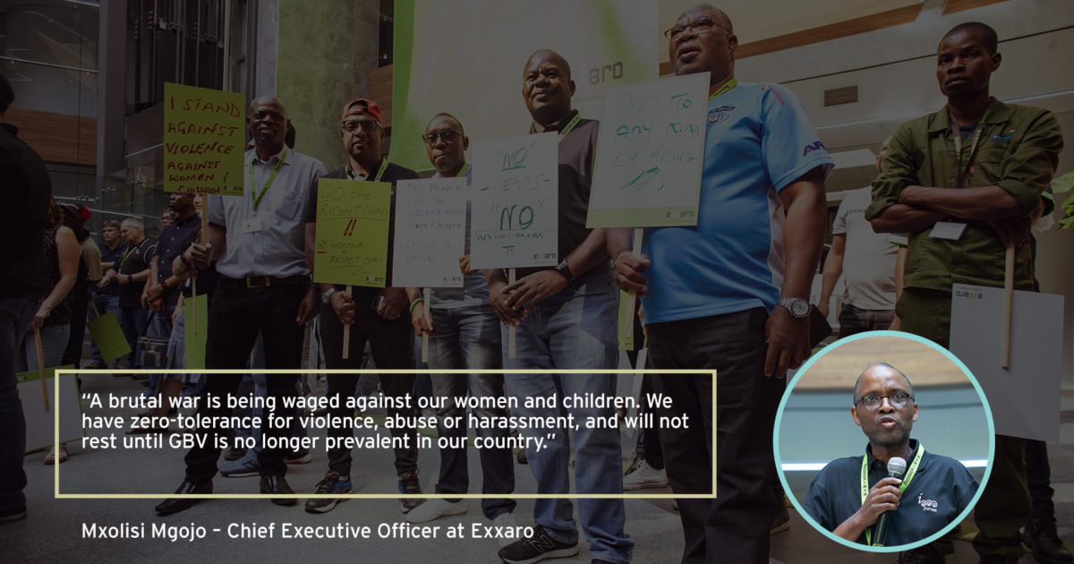 EXXARO EMPLOYEES RAISE THEIR VOICE IN MOVEMENT TO STOP GENDER-BASED VIOLENCE AND DRIVE POSITIVE CHANGE.